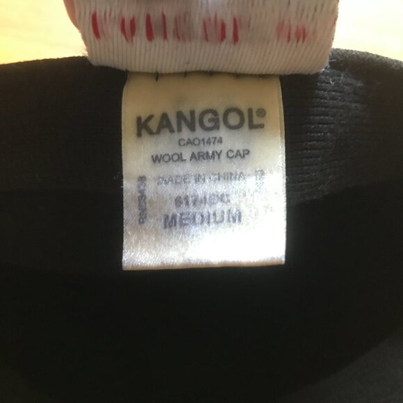 Kangol Black Wool Army Cap Vintage Newsboy Hat - Picture 5 of 10